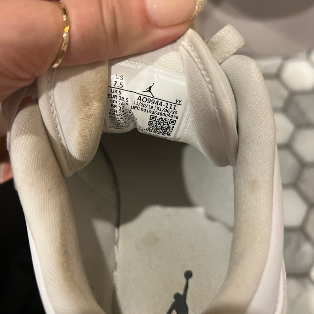 White Nike Jordan's - women's